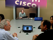 infocomm2011思科展出網(wǎng)真系列視頻會議