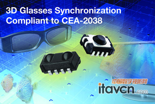 主動式眼鏡紅外同步CEA-2038標準開發的紅外接收器