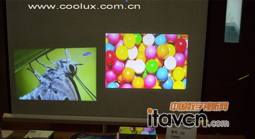 酷樂視X2微型投影機投放畫面