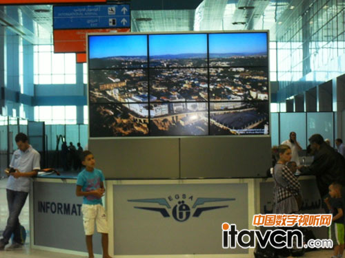 雅迅達constantine國際機場液晶拼接系統正式交付使用