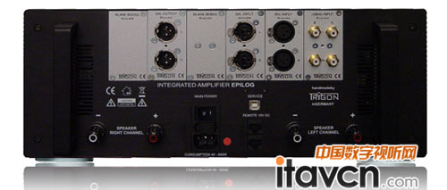 Trigon合并式功率放大器Epilog背部接口