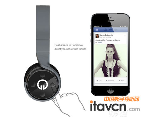 它通過藍牙與智能手機相連接,能夠無線播放Spotify和Radio上的音樂