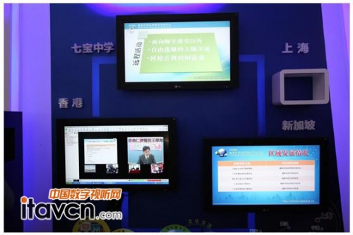 圖為:AVCON遠程教育系統在“視像中國”遠程教育學會中的應用