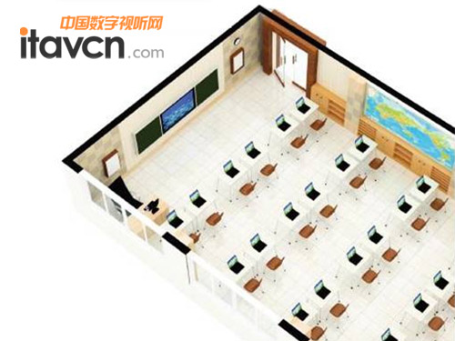 應用三星液晶大屏顯示器的普教課堂效果圖