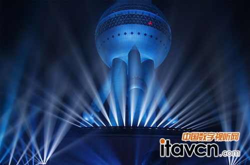 浩洋助陣上海《東方之光》3D燈光秀