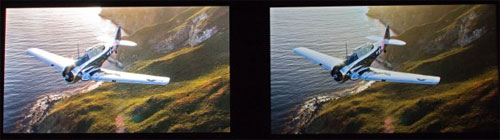 ʹ��HDRЧ�����󣩺�δʹ��HDRЧ�����ң�Ч������