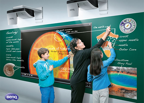 明基投影機組合黑板互動教學方案