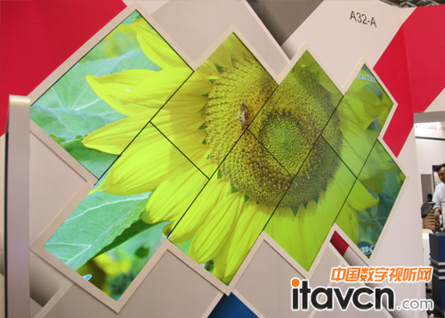 威盛電子攜獨具特色的異形拼接墻登場