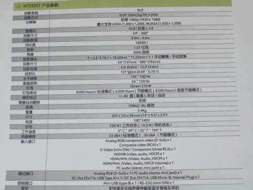 곞H7550ST̽1080PͶӰCҎ(gu)񅢔(sh)