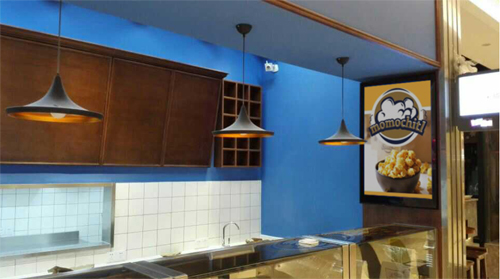 爆米花店也裝數字標牌