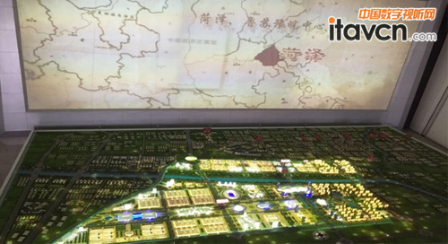 松下投影機打造山東菏澤毅德城數字沙盤華麗亮相